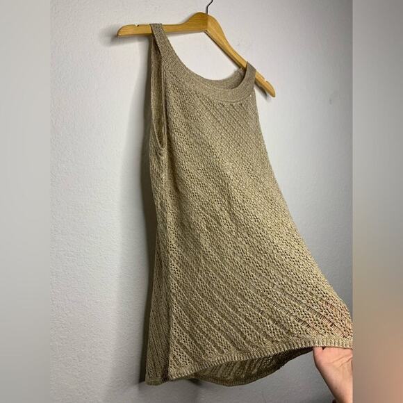 NWT New York & Company Acrylic Crochet Knit Yarn Sleeveless Blouse Size Large - Picture 5 of 9